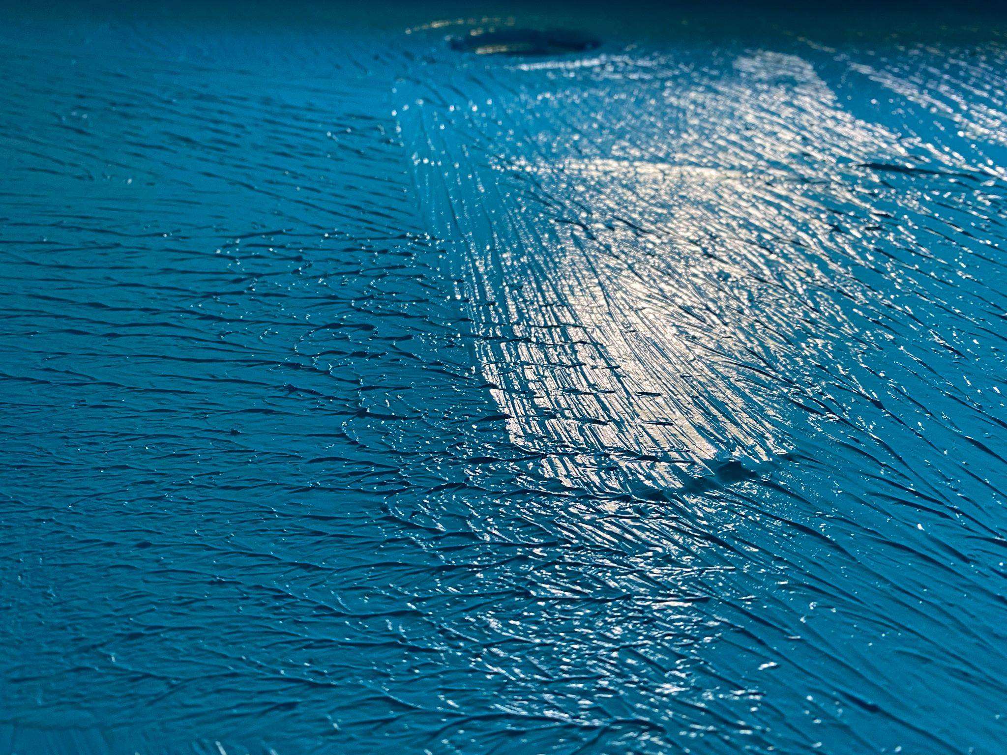 Blue waterproofing membrane application - Sydney Choice Waterproofing